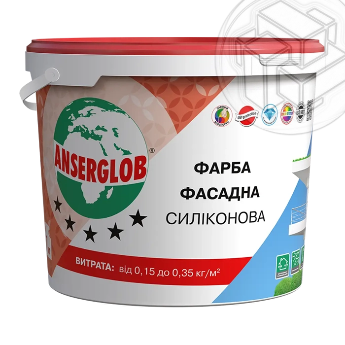 Фарба силiконова Anserglob / 14кг.
