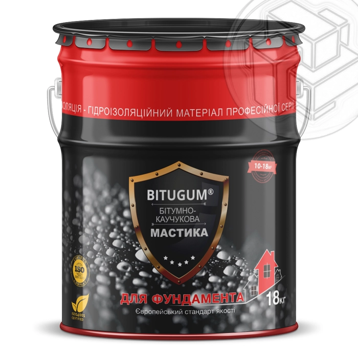 Мастика битумно-каучуковая BITUGUM / 18кг.